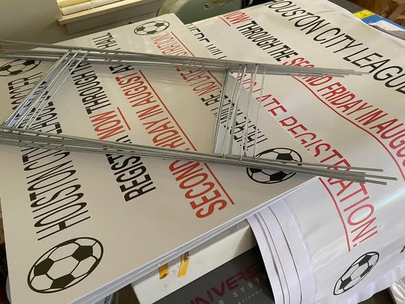 Full-color yard sign design for business promotions and sales